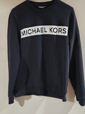 Michael Kors Mens crew neck sweatshirt black and white size L
